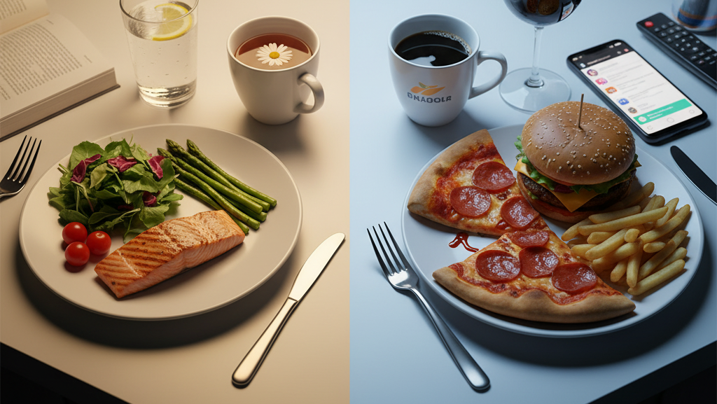 Obraz pokazujący lekką kolację